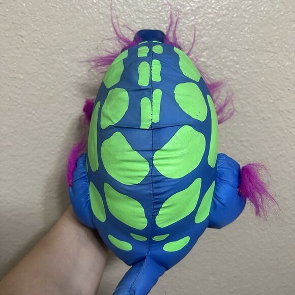 Vintage Troll Doll Vintage My Kids Dinosaur Pink Hair Dino - Picture 4 of 8